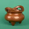 Quemador de Incienso Estilo Antiguo Ojo de Fénix Chino con Acabado de Cobre para Decoración del Hogar, Sala de Té u Oficina