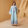 Nc15 Falda Larga Comercio Exterior Transfronterizo Venta al por Mayor Vestido de Mujer Borla Abaya Bata