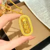 Venta de Liquidación - Sin Devoluciones ni CambiosColgante de Buda bañado en oro vietnamita, giratorio, etiqueta dorada electrochapada, color duradero