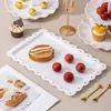 Estante para Frutero de Tres Niveles Plástico Europeo Plato para Dulces Sala de Estar Hogar Mesa de Centro Bandeja de Almacenamiento de Snacks Estante para Snacks de Múltiples Niveles