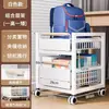 Estante de almacenamiento para mochilas escolares con ruedas, carrito de escritorio móvil para el hogar, estantería para colocar libros, estantería de almacenamiento, armario de almacenamiento
