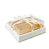 Caja Transparente de Nueve Compartimentos para Postres, Caja para Cupcakes, Caja de Regalo de Alta Gama Estilo Francés, Caja de Donas Rebanadas de 4/9 Compartimentos