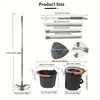 Mopa Pedalera para Limpieza del Hogar Transfronteriza Cubeta Giratoria en Forma de Ocho Cesta de Acero Inoxidable Mopa Giratoria de Doble Tracción