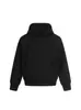 Moletom com Capuz Cor Sólida Pesado Americano High Street para Homens e Mulheres Outono e Inverno 2025 Novo Versátil Cleanfit Top de Cintura Alta
