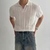 Suéter de Punto de Manga Corta 2025 para Hombre Verano Delgado Color Sólido Casual Moderno Marca Pi Shuai Manga Corta de Cinco Puntos Top de Verano