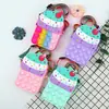 Bolsa de Silicona Pionera para Matar Ratones Navideña Transfronteriza, Billetera de Silicona Squishy, Bolso Cruzado de Silicona Navideño para Niños, Bolso de Hombro