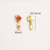 Retenção de cor forte acessórios dourados de areia joias diy ouro antigo gotas de óleo nuvens auspiciosas pingente ruyi pulseira pulseira acessórios de pingente de corda