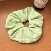 Estilo Ins Coreano Macaron Cor Sólida Versátil Algodão e Linho Scrunchie Pão Doce Prendedor de Cabelo Corda de Tecido para Cabelo para Mulheres