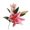 Lirio artificial grande hidratante de tacto suave, ideal para el hogar, decoración floral, adornos para ventanas, paisajismo, flores falsas, fotografía floral de boda.
