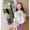 Tejidos de punto para niñas y tejidos de punto para otoño e invierno Nuevo estilo Forrado de vellón y engrosado Tops para niños [F Jersey]