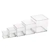 Aquário Quadrado Transparente Vaso de Flores para Plantas Verdes Hidropônicas, Copo Quadrado de Suculenta Palmeira Branca Arranjo de Flores Vaso de Flores Hidropônico Ornamento Criativo de Mesa