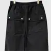 Calça Comprida Masculina Trendy Ro Acbt Bordada Escura Slogan Silhueta Workwear Perna Larga Cintura Baixa Solta Casual Flare