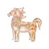 Ornamentos de Cavalo de Madeira Animal de Luxo Leve para Hall de Entrada, Sala de Estar, Quarto, Decoração Suave, Decorações que Atraem Dinheiro, Artesanato de Cristal, Fornecimento Transfronteiriço