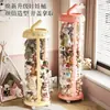 Contenedor de almacenamiento de juguetes para niños de gran capacidad, contenedor transparente de exhibición de pie para almacenamiento de peluches, estante de almacenamiento Jellycat