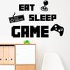 Versão Transfronteiriça dos adesivos de parede da máquina GAME EAT SLEEP GAME Criativo Divertido Casa adesivos personalizados FX-D19