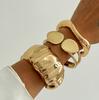 Joyería Transfronteriza Europea y Americana Pulsera Retro Irregular Plisada Sentido Avanzado Abertura Aleación Pulsera Traje