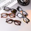 Nuevas gafas de sol cuadradas de moda europeas y americanas para hombre, gafas de sol con montura negra simple personalizadas, gafas de sol transfronterizas