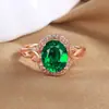 Anillo Geométrico Entrelazado de Rubí Imitación con Chapado en Oro Rosa de 18K Anillo Abierto Elegante