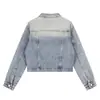 Chaqueta de Mezclilla Desestructurada Bordada Estilo Retro Americano High Street para Hombres y Mujeres, Nueva Chaqueta de Marca Moderna Versátil Casual de Verano Lavada