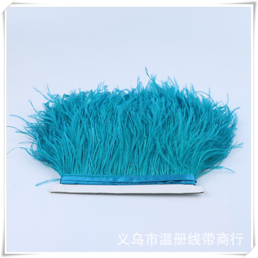 35 blue-green ostrich feather