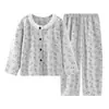 Pijama de forro polar para niñas, nueva colección otoño/invierno, conjunto de dos piezas tipo cárdigan con estampado de dibujos animados de manga larga para niños, adecuado para niñas de secundaria, para usar en casa