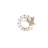 Broche de Luxo para Mulheres, Acessórios de Terno de Nicho, Jaqueta de Terno para Suéter, Broche Elegante, Alfinete de Roupa Anti-Exposição
