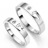 Anel Simples Casual e de Luxo Pegadas Anel Aberto Par Anel K-Estilo de Amor Pegadas Anel de Casal Joias para Mãos Fabricante