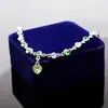 Pulseira de Cristal da Moda Coreana Coração de Pêssego Diamante Brilhante Pulseira de Joias Femininas Pulseira Personalizada