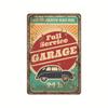 2024 Nova Garagem Garagem Americana Retro Tin Pintura Estilo Industrial Reparo Automóvel Fundo Decoração de Parede Sem Moldura Pintura Pendurada