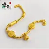 Loja de Ouro Mesmo Estilo Pulseira da Fortuna Cinco Vias Cor Dourado Areia para Mulheres, Joia Retro Fashion Versátil e Única