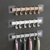 Estante de ganchos para cocina, no requiere taladro, gancho de seis eslabones, adhesivo fuerte, gancho de pared para baño, toallero, no requiere taladro