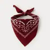 Bufanda Triangular Retro Estampada Transfronteriza Europea y Americana Poliéster Flor de Anacardo Ameba Cuadrado Paisley Danza Callejera Poliéster Bufanda Pequeña