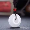 Pendente Botão da Paz de Jade Afegão Natural Botão de Jade Branco Ovelha Colar com Pingente de Jade Bang Vivo Jade Presente Atacado