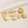 Pingente de Aço Inoxidável Banhado a Ouro 18K Estilo Oceano Pingente Artesanal DIY Joias Versáteis Acessórios Personalizados de Alta Qualidade Atacado