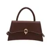 Bolso de Hombro Casual de Moda Texturizado para Viajero Tendencia Bolso con Cierre 2025 Retro Simple Hombro Cruzado Bolso Cuadrado Pequeño