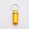 Fornecido Diretamente pelo Fabricante, Garrafa de Remédio para Exterior Chaveiro de Liga de Alumínio Garrafa para Pendurar Mini À Prova d'Água Pequeno Recipiente de Remédio Frasco de Pílulas de Emergência Selado