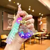 Chaveiro de Baleia Oceânica de Acrílico com Óleo de Quicksand Pingente de Mochila Ornamento Lindo Luminoso Presente Atacado
