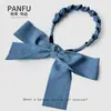 Diadema de Tela Vaquera Azul Dulce y Fresca de Verano con Goma para el Pelo Integrada 2026 Nuevo Estilo Diadema de Corona Alta Pasador Accesorio para el Cabello para Mujeres