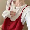 Conjunto de Duas Peças de Camisola Tricô Gola V de Botão Único Estilo Coreano para Mulheres, Novo Estilo Primavera 2026, Top Tricô Camada Elegante Emagrecedor