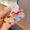 Anillo para el cabello de color fluorescente para niños, linda banda de goma para el cabello con dibujos animados, cuerda para el cabello, pequeño accesorio para el cabello con cola de caballo