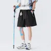 Shorts Esportivos de Exterior Transfronteiriços para Homens, Seda de Gelo Secagem Rápida Finos Respiráveis Cinco Pontos, Shorts de Verão Masculinos com Bolsos com Zíper