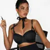 Ropa Interior Femenina Estilo Puro Deseo Talla Pequeña Push-up Soporte Inalámbrico Anti-Caída Sexy Ribete de Encaje Sujetador para Adolescentes