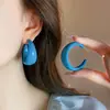 Pendientes Retro Amarillos Estilo Hong Kong 2025 Nuevo Estilo Caliente Pendientes de Moda de Gama Alta Elegantes y Atmosféricos Pendientes Exagerados para Mujer