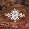Anillo de Zirconia Incrustada en Forma de Gota Simple Versátil Largo Rui TEMU Transfronterizo Popular Moda Estilo Europeo y Americano Nuevo Anillo