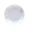 Pratos Cerâmicos Brancos Puros com Borda Dourada de 8 polegadas para Uso Doméstico Atacado Presentes Criativos Publicitários Personalizáveis Pratos Fundos de Porcelana