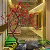 Árvore de Flor de Ameixa Artificial para Entrada de Floricultura, Planta Falsa, Árvore dos Desejos para Hall, Hotel, Shopping Center, Vitrine, Decoração de Paisagismo Interno