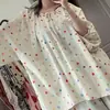 2026 Nuevo Conjunto de Pijama de Algodón y Seda Estilo Perezoso para Mujer Delgado Pullover de Manga Corta Ropa de Casa Holgada Estilo Chino
