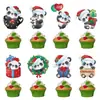 Decoração de Natal atacado boneco de neve toppers de bolo, inserts de decoração de bolo de aniversário de inverno e Natal