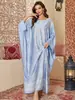 Bata de Casa Satinada de Manga Larga Estilo Exótico Talla Única Cuello Redondo Vestido Largo Estampado para Mujer Holgado