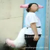Orelha de besta de pelúcia grande feita à mão cauda de besta acessórios de joias para cosplay cauda de raposa Cauda de Lobo acessórios de cauda de gato
